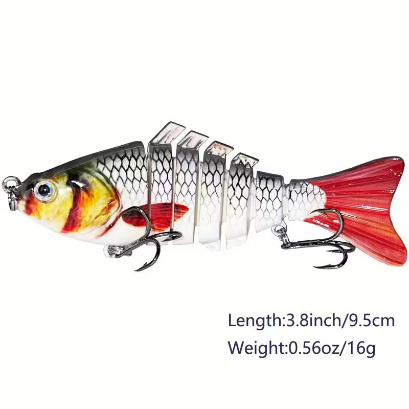 Snoekaas Swimbait Rood Wit 1srtuk