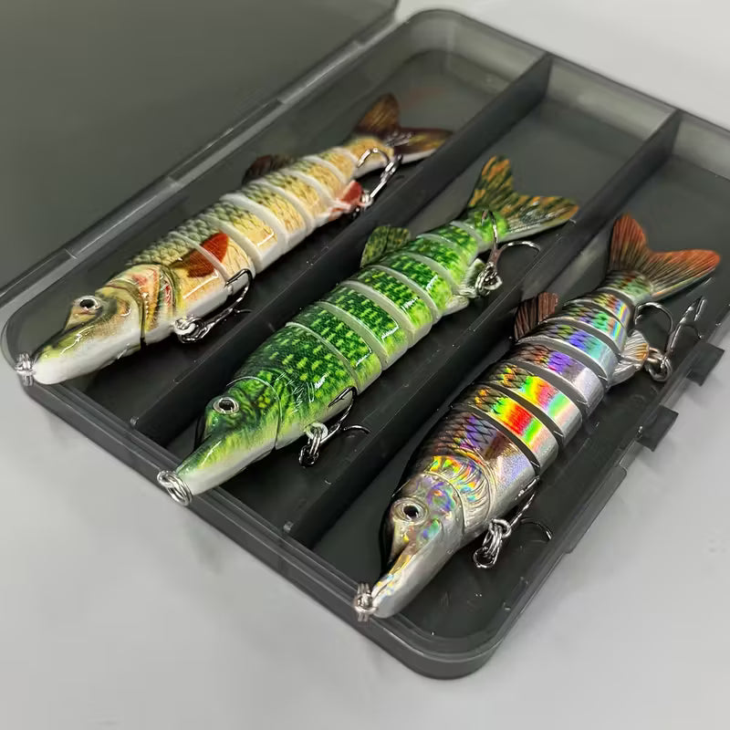 Snoekaas Swimbait doos 3stuks verschillenden kleuren