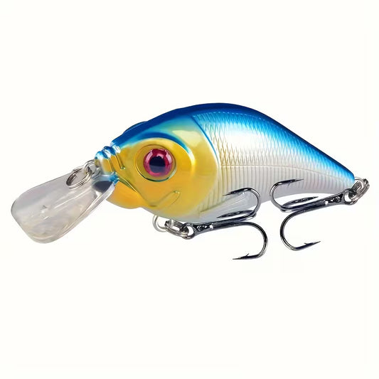 Snoekaas Crankbait Blauw Wit Geel 1stuk