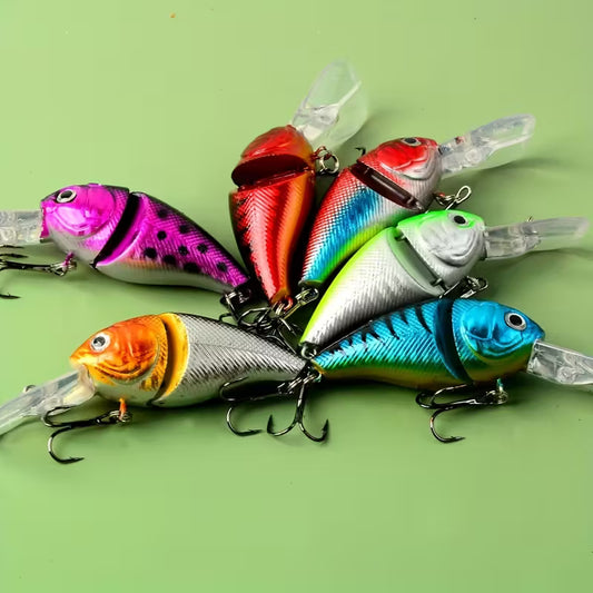 Snoekaas Crankbait Verschillende Kleuren 6stuks