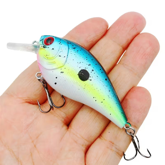 Snoekaas Crankbait Wit Blauw Lichtgeel 1stuk