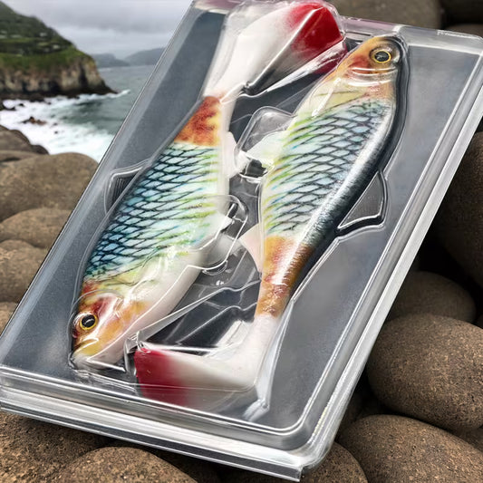 Softbait Blauw/Wit 2x