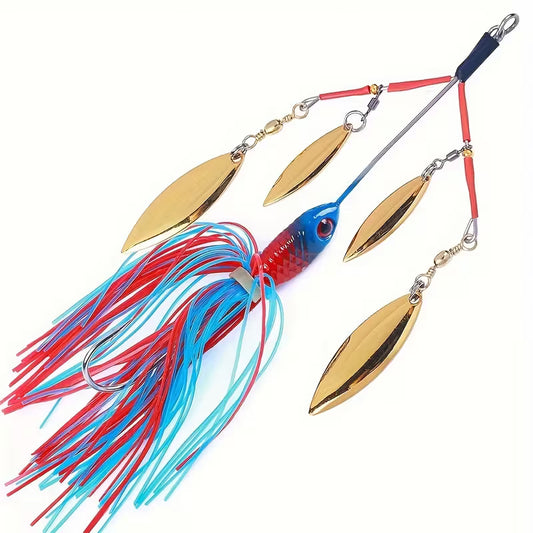 Snoekaas Spinnerbait blauw 1stuk