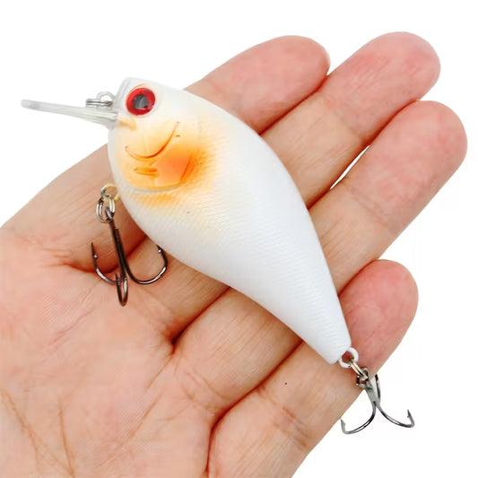 Snoekaas Crankbait Wit Met Oranje 1stuk