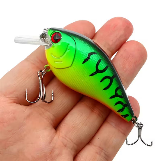 Snoekaas Crankbait Geel Lichtgroen Zwart 1stuk