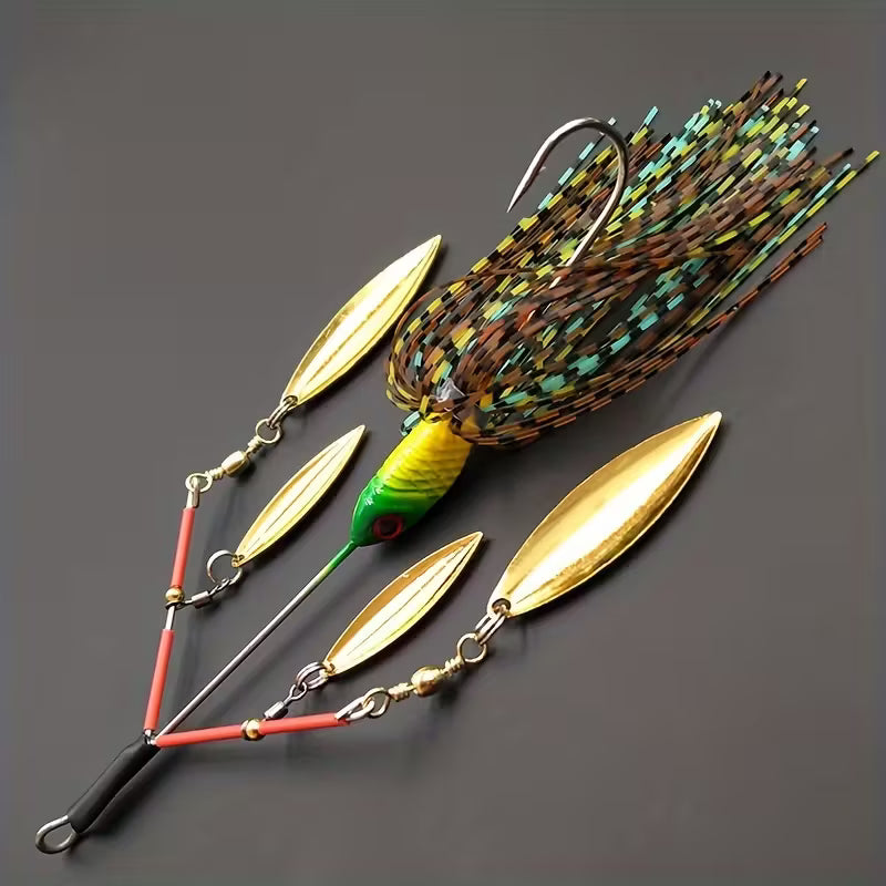 Snoekaas Spinnerbait donker gekleurd 1stuk